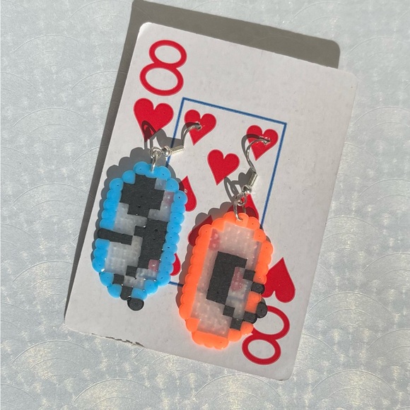 Portal Earrings | Handmade Mini Perler Earrings - Picture 1 of 2